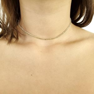 NWT Free People Delicate Rhinestone Necklace